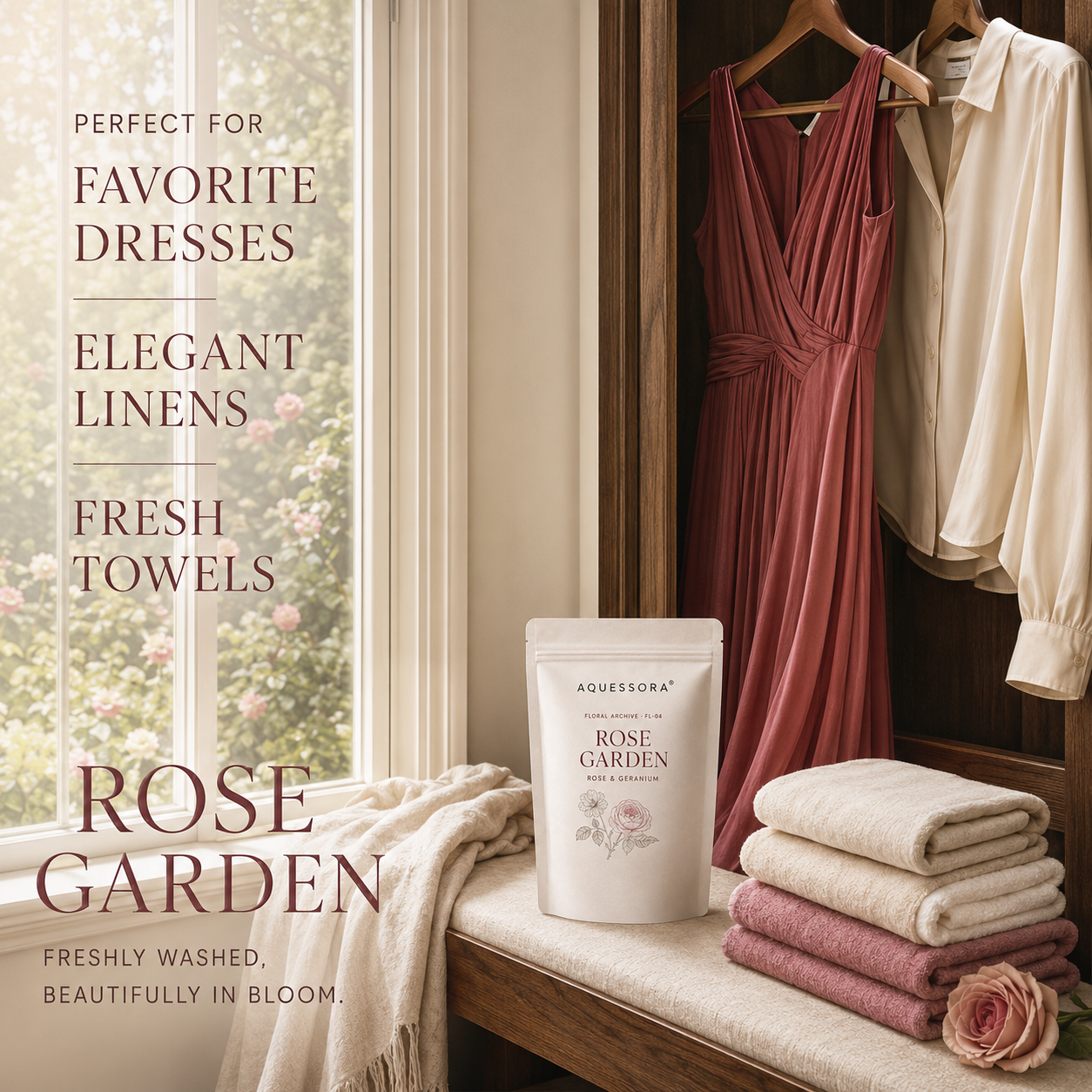 Aquessora® Rose Garden 3-in-1 Laundry Sheets – Rose & Geranium