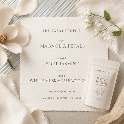 Aquessora® White Bloom 3-in-1 Laundry Sheets – Jasmine &amp; Magnolia