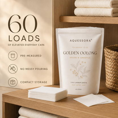 Aquessora® Golden Oolong 3-in-1 Laundry Sheets – Oolong &amp; Osmanthus
