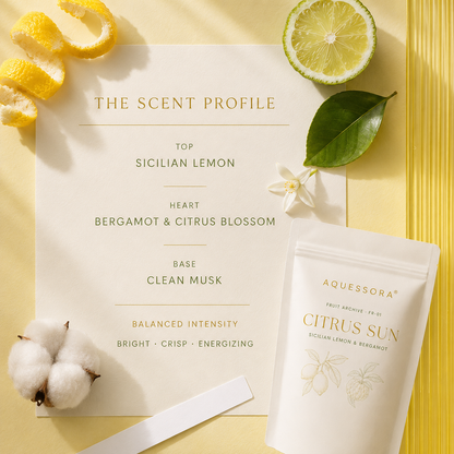 Aquessora® Citrus Sun 3-in-1 Laundry Sheets – Sicilian Lemon &amp; Bergamot