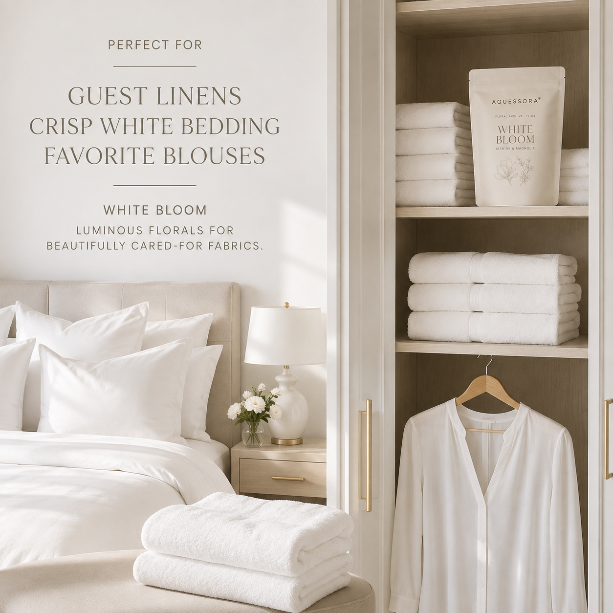 Aquessora® White Bloom 3-in-1 Laundry Sheets – Jasmine &amp; Magnolia