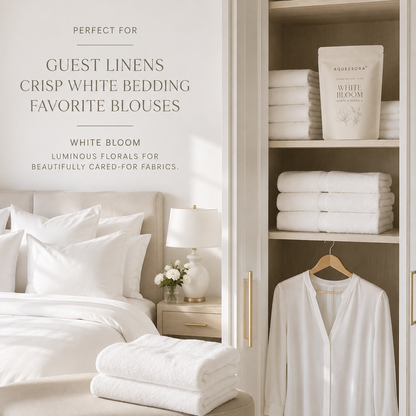 Aquessora® White Bloom 3-in-1 Laundry Sheets – Jasmine &amp; Magnolia
