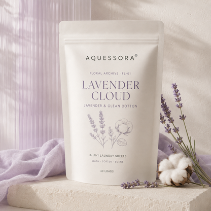 Aquessora® Lavender Cloud 3-in-1 Laundry Sheets – Lavender &amp; Clean Cotton