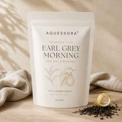 Aquessora® Earl Grey Morning 3-in-1 Laundry Sheets – Earl Grey &amp; Bergamot